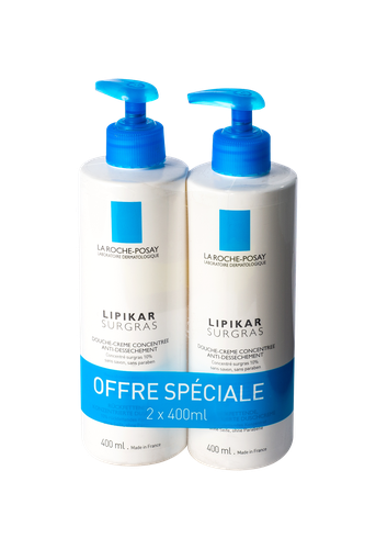 Image LIPIKAR SURGRAS LIQUIDE TOILETTE 400 ML X2