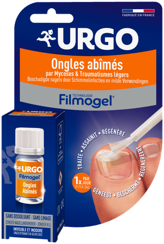 Urgo - Filmogel Ongles abîmés - Protège et Regénère - Action en profondeur pour renforcer - 3,3ml